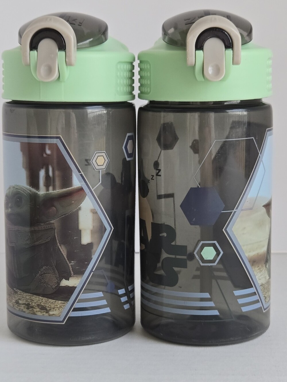 Star Wars The Mandalorian Grogu Water Bottle Set 2 Zak! 16oz